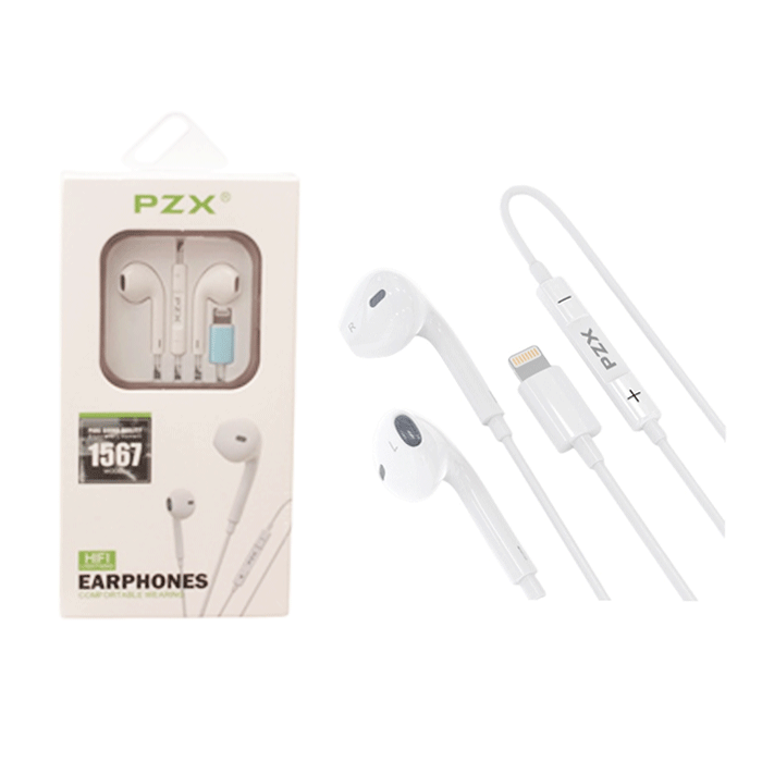 PZX 1567 Ενσύρματα Ακουστικά / In-ear HIFI Lightning Earphones Directly Using - Χρώμα : Άσπρο