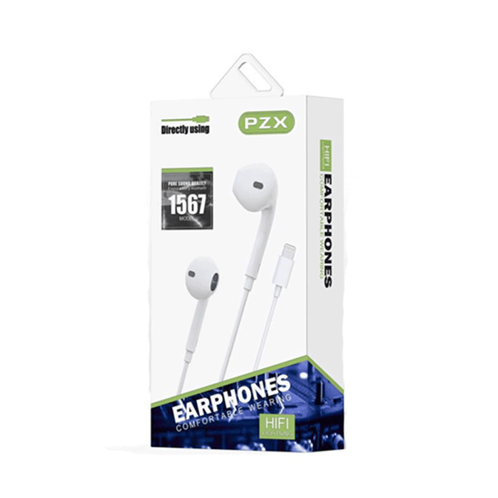 PZX 1567 Ενσύρματα Ακουστικά / In-ear HIFI Lightning Earphones Directly Using - Χρώμα : Άσπρο
