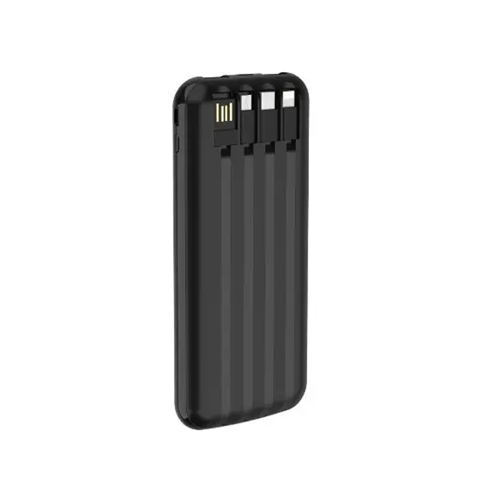 KINGLEEN G13 Built In 4 Cables Power Bank Fast Charging 20000mAh - Χρώμα: Μαυρο