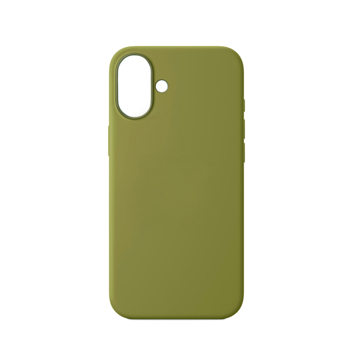 Θήκη Πλάτης Σιλικόνης Soft Back Cover για IPhone 16 - Χρώμα : Πράσινο της Ελιάς