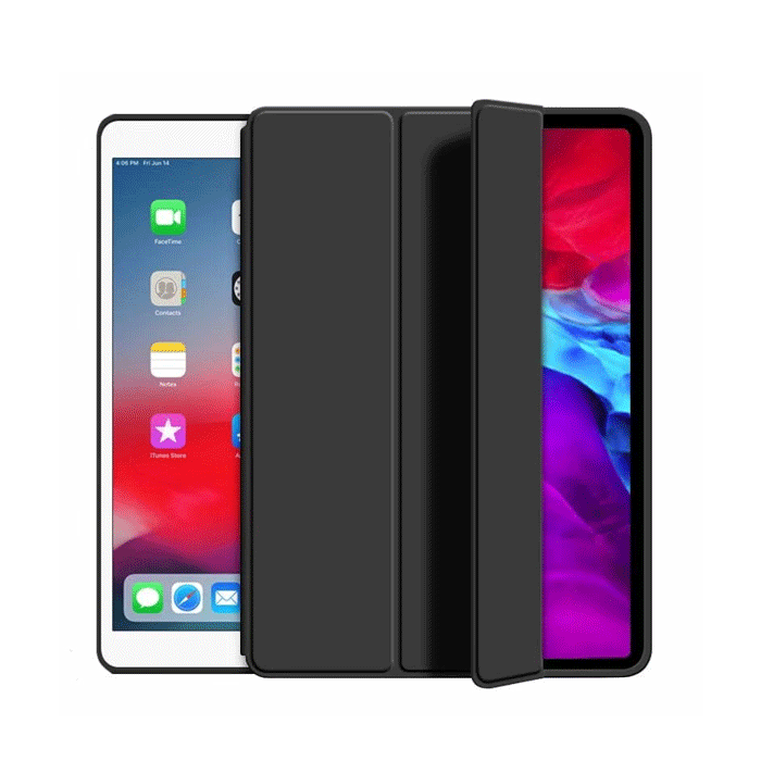 Θήκη Slim PD Smart Tri-Fold Cover HQ Με Pen Case για Samsung TAB S7 Plus / S8 Plus / S9 Plus / S7 FE / S9 FE Plus - Χρώμα: Μάυρο