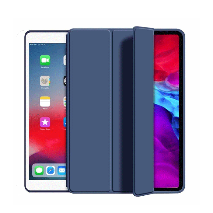 Θήκη Slim PD Smart Tri-Fold Cover HQ Με Pen Case για Samsung TAB S7 Plus / S8 Plus / S9 Plus / S7 FE / S9 FE Plus - Χρώμα: Σκούρο Μπλε