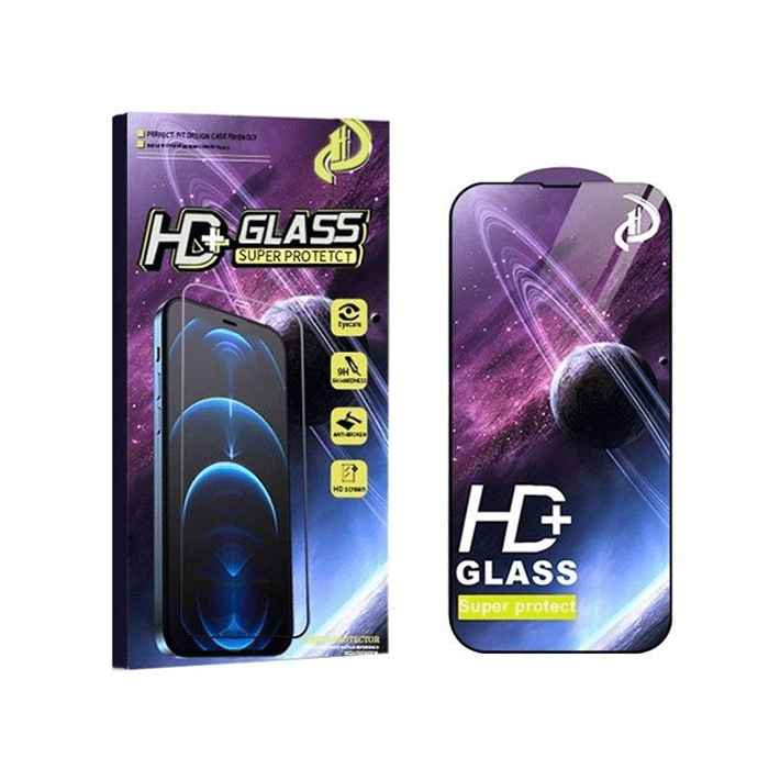 Προστασία Οθόνης HD+ Full Glass Tempered Glass για IPhone 16 Pro Max - Χρώμα: Μαύρο