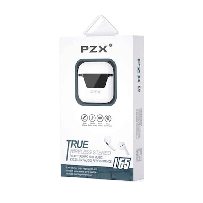 PZX L55 Ασύρματα Ακουστικά Με Θήκη Φόρτισης / In-ear Wireless Bluetooth Handsfree With Charging Case - Χρώμα : Λευκό