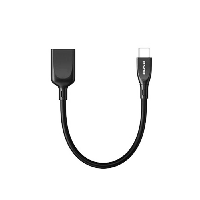AWEI CL-14 Charging Data Cable USB-A TO TYPE-C 1Μ Color : Black