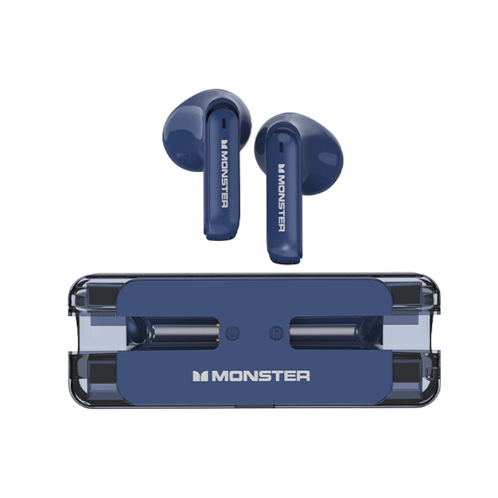 Monster XKT08 Earbud Bluetooth Earphones With Charging Case - Color : Dark Blue