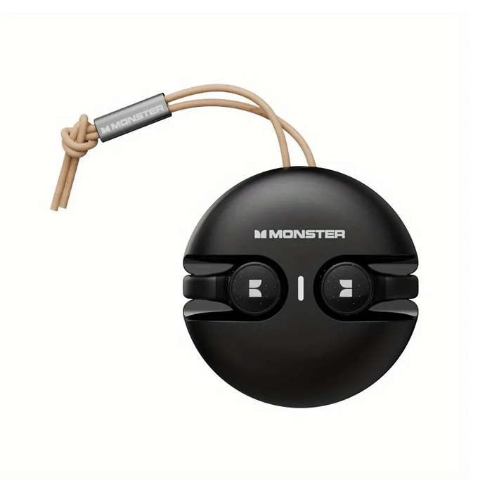 Monster XKT21 Earbud Bluetooth 5.3 Wireless Earphone Noise Cancelling With Charging Case - Color : Black