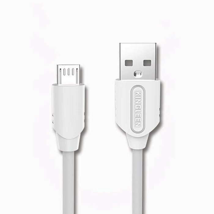 KINGLEEN K203 Charging And DATA 2M CABLE USB Το Micro 2.1A - Color: White 