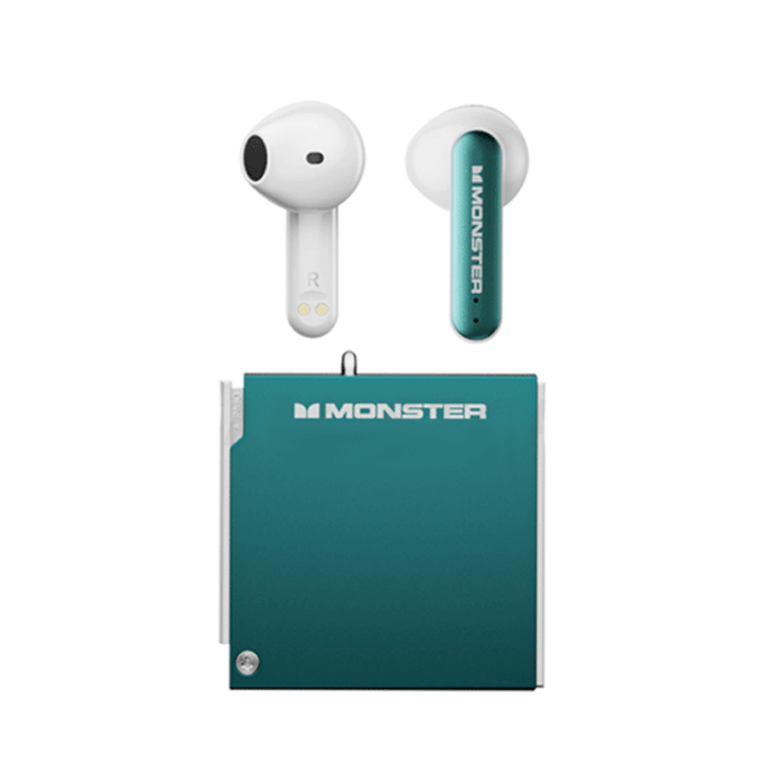 Monster XKT17 Earbud Bluetooth 5.3 Wireless Earphone Noise Reduction With Sport Mic With Charging Case - Color : Green
