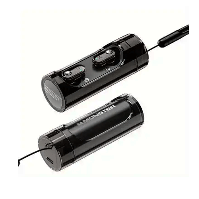Monster XKT13 Earbud Bluetooth Wireless With Charging Case - Color : Black