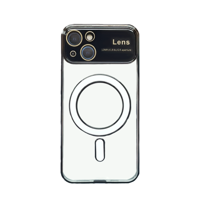 Magsafe Back Cover Wireless Charging With Camera Lens For Iphone 11 - Color : Black