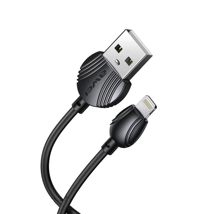 AWEI CL-61L Charging and Data Transfer Cable 2m USB to Lightning 2.5A Color : Black 