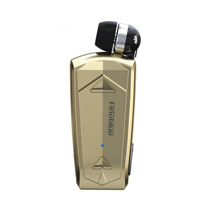 Fineblue F520 In-ear Bluetooth Handsfree Clip-On Earphone - Color: Gold